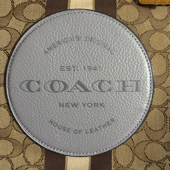 Coach, leather and fabric messenger bag - Picture 4 of 4
